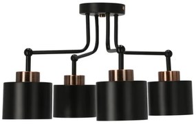 Prisadený luster OLENA 4xE27/60W/230V čierna