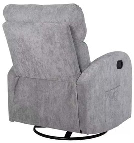 LuxuryForm DESIGN Televízne kreslo BRUNO otočné s polohovaním - šedé