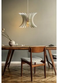 Luster na lanku 1xE27/60W/230V biela pr. 20 cm