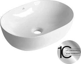 Laveo Umývadlo na dosku Lomami 48,5x35 cm - VUL_6248, keramika, biele