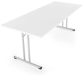 Skladací stôl 180 x 80 cm, biela