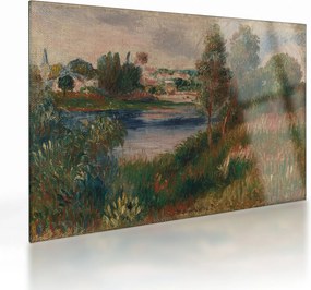 Sklenený obraz - Auguste Renoir, Landscape at Vetheuil, reprodukcia (70x50 cm)