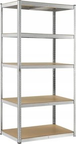 Regál 180x120x45 cm kovový zinkovaný 5-policový, nosnosť 875 kg