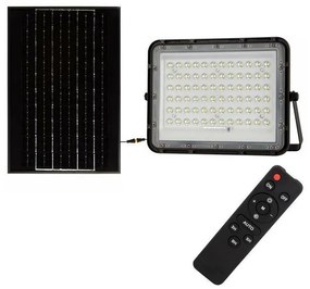 LED Vonkajší solárny reflektor LED/15W/3,2V IP65 4000K čierna + DO