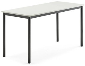 Stôl SONITUS, 1400x600x720 mm, HPL - biela, antracit
