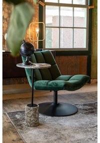 Zelené zamatové kreslo Dutchbone Bar