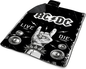 Sablio Plážová deka ACDC Live fast, die young: 200x140 cm