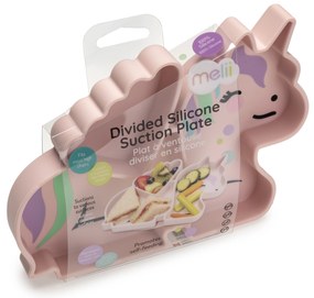 Silikónový delený tanierik s prísavkou - jednorožec