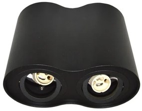 Bodové svietidlo SIROCO 2xGU10/30W/230V čierna