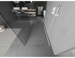 Mexen Kioto, sprchová zástena Walk-In 135 x 200 cm, 8mm číre sklo, biely profil, 800-135-002-20-00