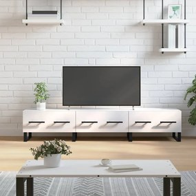 TV skrinka, lesklá biela 150x36x30 cm, kompozitné drevo 829174