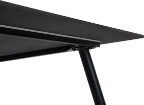 Noela Jedálenský set CERAMON 140 čierny + 6x stolička SIENA sivá