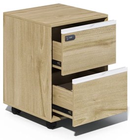 Mobilný kancelársky kontajner Houseland Profit Lex 01 prírodný dub/biela