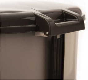 Hnedý nášľapný plastový odpadkový kôš 30 l – Orion