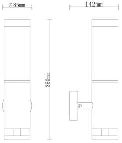 Globo 34070 - Vonkajšie nástenné svietidlo JAICY 1xE27/15W/230V IP44