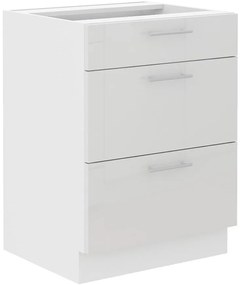 Kuchynská skrinka Lara 60d 3s Bb Mdf biely lesk