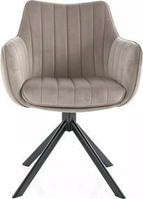 SI Azalia Velvet stolička tmavá béžová