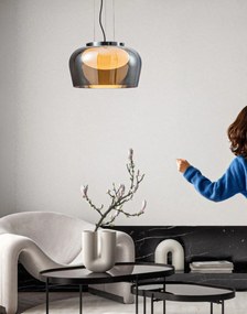 Sklenená lampa dymové tienidlo Insieme 38
