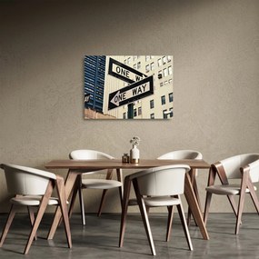 Sklenený obraz - New York ONE WAY (70x50 cm)