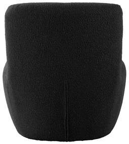 Čierne kreslo z textílie buklé Ada – Leitmotiv