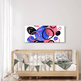 Obraz - Motív s kruhmi v živých farbách (120x50 cm)