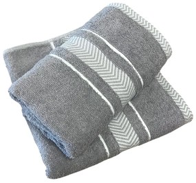 Froté uterák deluxe Monako sivý 30 x 50cm TiaHome