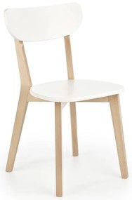 Stolička Buggi drevo/MDF biela 45x50x81