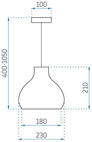 Toolight Toolight, BOHO závesné stropné svietidlo 1xE27, APP984-1CP, hnedá-čierna, OSW-05193