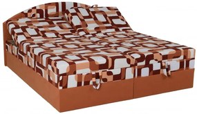 Polohovacie manželská posteľ Vesna, 200x160, hnedá vzor / hnedá (215/52)