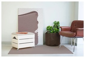 Biely úložný box so sedadlom Really Nice Things Heart, 50 × 35 cm