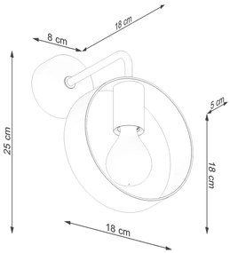 Sollux SL.1134 - Nástenná lampa TITRAN 1xE27/60W/230V biela
