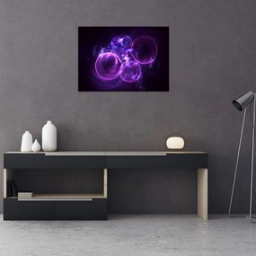 Abstraktný sklenený obraz bublín (70x50 cm)