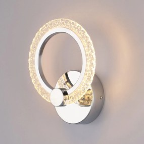 Toolight Toolight, LED nástenné svietidlo 22x19cm, 8W, 3000K, LHJ067-W, chrómová, OSW-60035