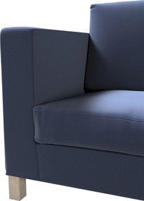 Poťah na sedačku Karlanda  (pre 3 osoby,nerozkladacia,krátky) farba produktu tmavomodrá látka zamatová