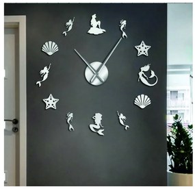 Zrkadlové nástenné hodiny fantázia morská panna l SENTOP 12S068