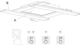 Trio - LED Stmievateľné stropné svietidlo BELFAST LED/18W/230V + LED/14W