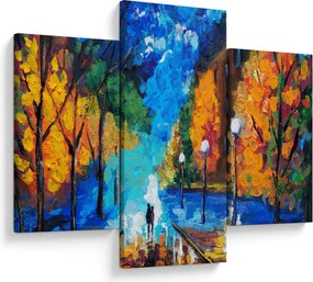 Obraz - Milenci, Pointilizmus (90x60 cm)