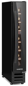 Klarstein Vinovilla 7 built-in Uno Onyx, vstavaná vinotéka, čierne sklo, nehrdzavejúca oceľ