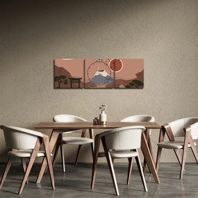 Obraz - Japonsko N⁰1 (s hodinami) (90x30 cm)