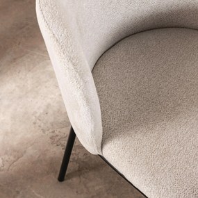 Jídelní židle Yasmin ecru/černá