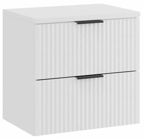 Závěsná skříňka pod umyvadlo Casad s deskou 60 cm bílá
