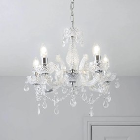 Toolight Toolight, stropné svietidlo 5xE14, EBT004-5CP, priehľadná-chróm, OSW-01258