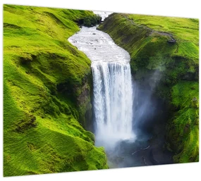 Obraz - Vodopád Skogafoss (70x50 cm)