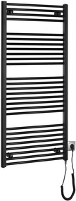 Aqualine Aqualine, DIRECT-E elektrické vykurovacie teleso, rovné, 600x1320 mm, 600 W, čierna, ILE36TB