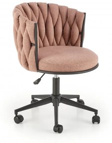 Kancelárska otočná stolička TALON — látka, ružová
