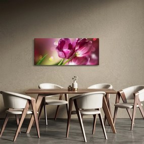 Obraz ružových tulipánov (120x50 cm)