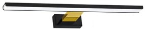 LED kúpeľňové osvetlenie zrkadla SHINE LED/13,8W/230V 60 cm IP44 čierna/zlatá