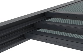 Hliníková pergola BestBerg PZ-12A / 12 m² / antracit/sivá