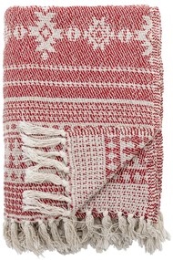 Bloomingville Prehoz z recyklovanej bavlny Oia Red 130 × 160 cm