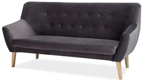 Sivá 3-miestna pohovka NORDIC 3 VELVET